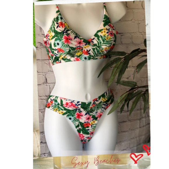 Tropicana Cutie Bikini Pair in Green-Multi - Picture 4 of 10